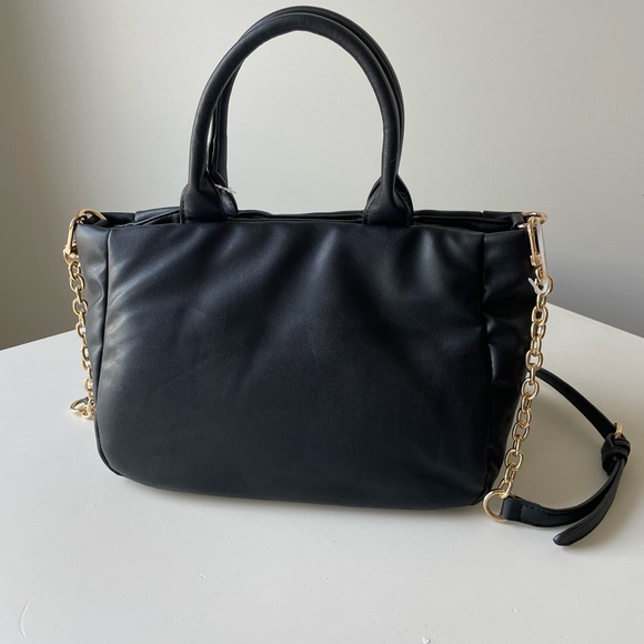 NWT ANNE KLEIN Black Cairo Satchel Style Handbag with Crossbody - Picture 5 of 9